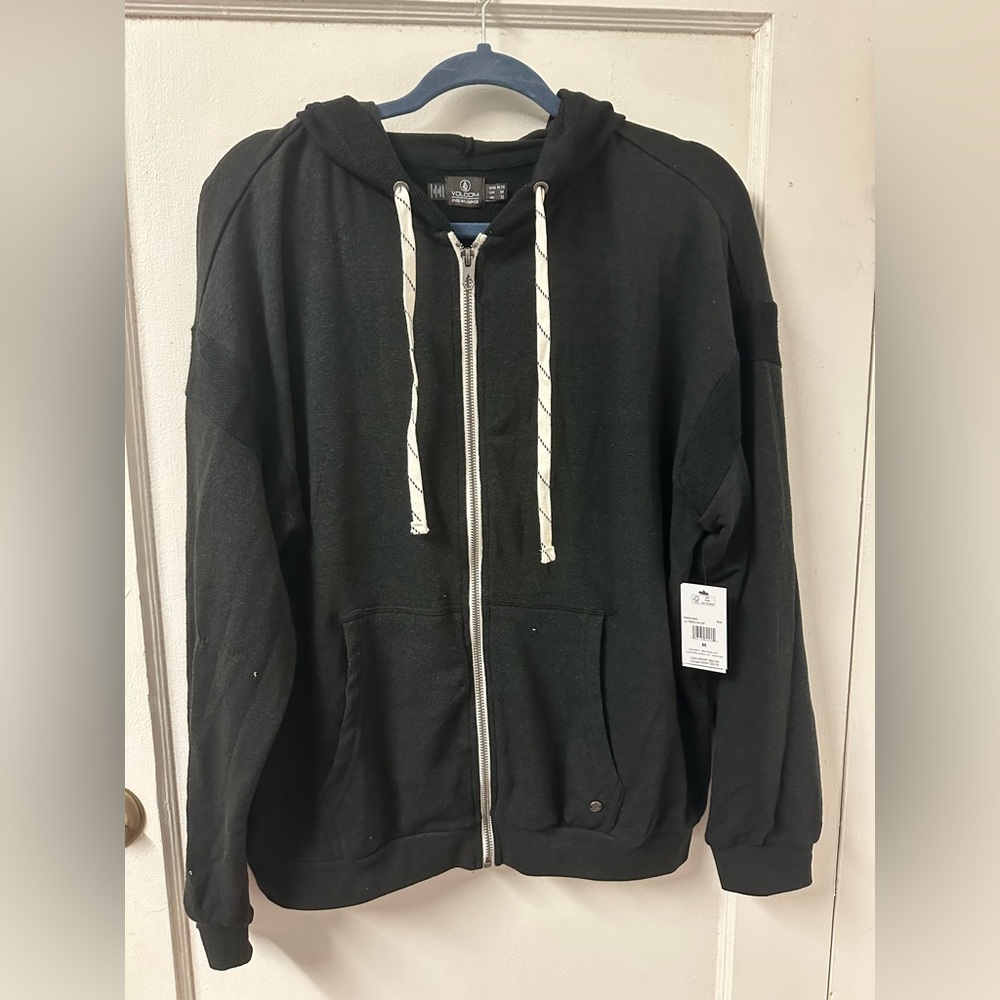 Women’s Black Volcom Zip-Up Hoodie